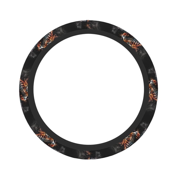 Picia Cool Tiger Car Steering Wheel Cover, Non-Slip, Breathable, Universal 15 inch