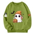 thumbnail image 3 of cocolona Girls Halloween Sweatshirts Crewneck Long Sleeve Cute Graphic Shirts Fall Winter Casual Pullover Tops 2-6 Years, 3 of 6