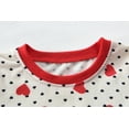 thumbnail image 4 of DDSOL Girls Pajamas Valentines Heart Graphic Cotton Sleepwear 2-Piece Size 6, 4 of 8