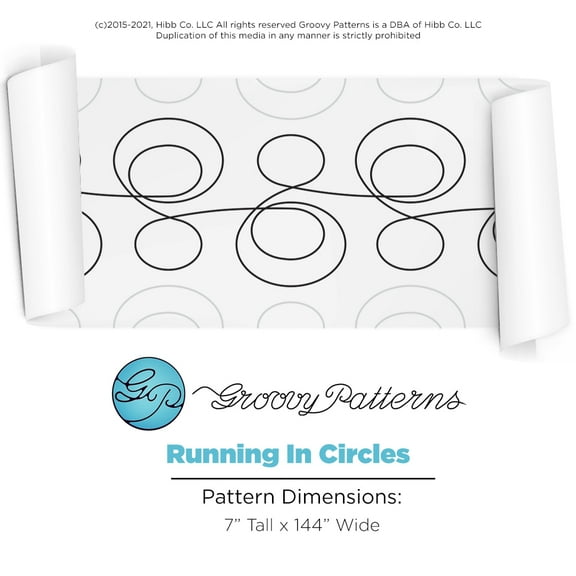 Groovy Patterns Longarm Quilting Pantograph - Running in Circles Design