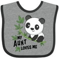 thumbnail image 3 of Inktastic My Aunt Loves Me Cute Panda Boys or Girls Baby Bib, 3 of 4
