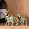 thumbnail image 3 of Elefante de la suerte, estatua de elefante, estatua de elefante verde Feng Shui de la suerte, regalo de imagen de la fortuna, decoración del hogar, Restaura1pcs JAMW Sencillez, 3 of 4