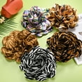 thumbnail image 4 of Extra Large Rose Flower Brooches, 8.3 Inch Lapel Pins Dainty Satin Fabric Big Camellia Oversized Brooch Pin [21cm, Black White], 4 of 7