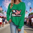 thumbnail image 5 of Leey-World 4th of July Shirts Women American Flag Patriotic Shirts USA Star Stripes Graphic T Shirt Short Sleeve Summer Tees 4th Of July Long Sleeve Shirts Women(Green,XL), 5 of 9