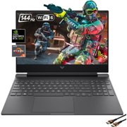 HP Victus Gaming Laptop, 15.6-inch FHD IPS 144Hz, AMD Ryzen 5-8645HS, NVIDIA GeForce RTX 4050, Backlit, HD Camera,w/HDMI Cable (Windows 11 Home, 16GB RAM |1TB PCIe SSD)