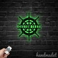 thumbnail image 4 of Handmadetneonsign Captain's Wheel Metal Wall Art Light, Captain Metal Sign Wall Decor, Sailor House Metal Decor 51025, 4 of 5