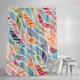thumbnail image 3 of Shower Curtains for Bathroom, Abstract Beach Waterproof Fabric Shower Curtain, Summer Colorful Coastal Ocean Sea Wave Decorative Bathroom Curtain for Bathtub, 72"x72", No Hooks Included, 3 of 9