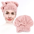 thumbnail image 3 of Gorro Para Secar El Cabello De Secado Rápido, Gorro Rosa Fácil De Usar Para Secar El Cabello, Fuerte Absorción De Agua, Accesorio Maravilloso Y Práctico Para Estilistas, 3 of 7
