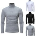 thumbnail image 7 of CENL Men's Slim Turtleneck Long Sleeve Tops Pullover Warm Stretch Knitwear Sweater, 7 of 7