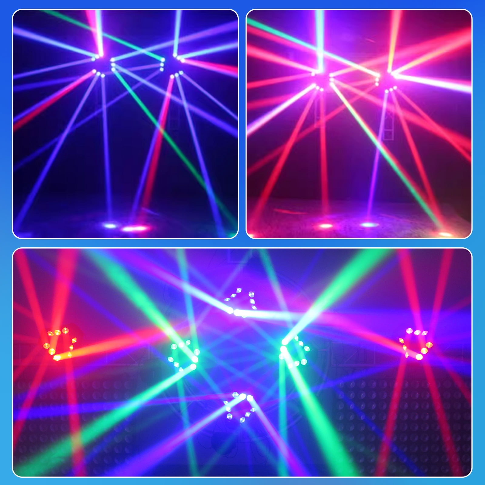 9x12w Moving Head Lights DJ Beam, Spider LED Stage Light DMX DJ Party Stage Lighting Sound Actived for Parties Stage DJ Live Club Disco Wedding Ceremony Family