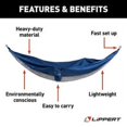 thumbnail image 4 of Lippert Components Hammock 2021123291 Camping Hammock; In Line Style; Holds 1 Person; 300 Pounds Maximum; 106 Inch Length x 50 Inch Width; Blue, 4 of 8