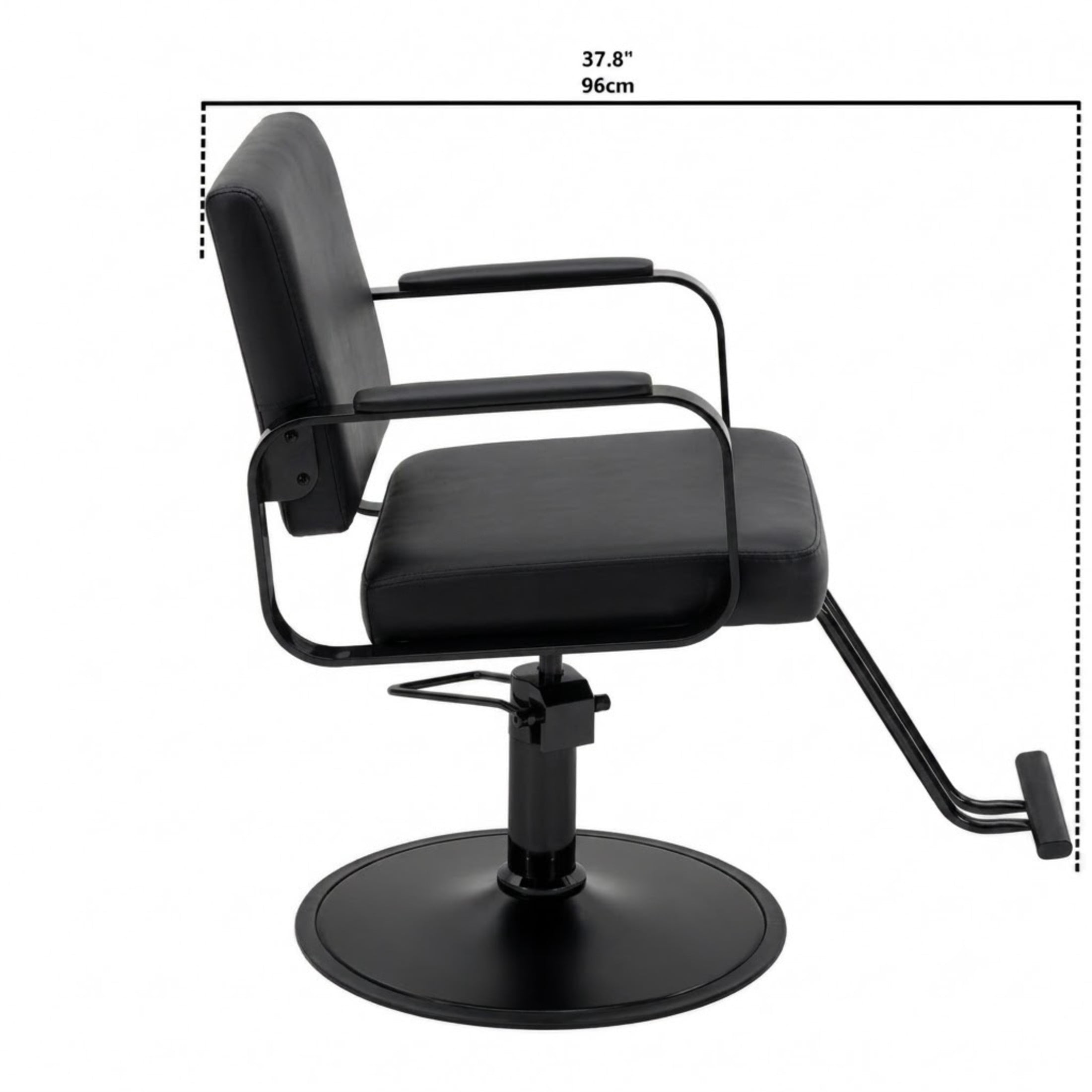 Noble House 360° Swivel Salon Styling Chair with Footrest, Adjustable Height, Black