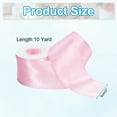thumbnail image 2 of Uxcell 2 Inch 10 Yard Satin Ribbon Grosgrain Thin Solid Silk Wedding Bouquet Ribbon for Valentine's Day Gift Wrapping Cake Box Bows, Light Pink, 2 of 7