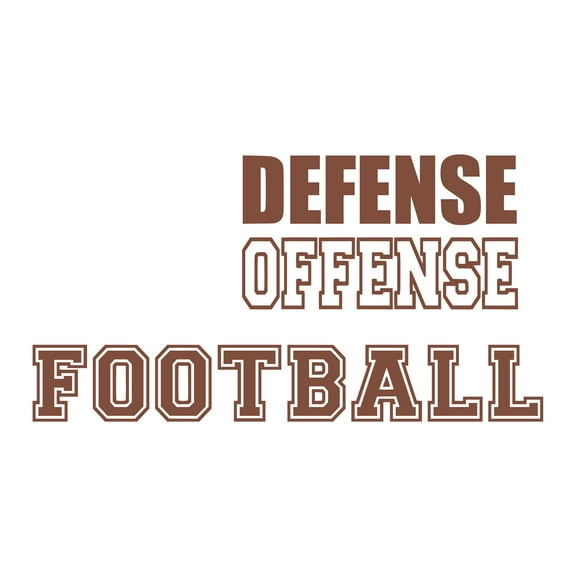 Holiday Gift Boys Defense Offense Football Active Sports Wall Decal Decoration Boys Sports Lover Decor Game Day Wall Decal Lasts Years and Easily Removable - Size: 23 in x 12 in