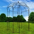 thumbnail image 3 of OUTOUR French Style Birdcage Shape Heavy Duty Gazebo,9'Highx 6‘6"Wide,Pergola Pavilion Arch Arbor Arbour Plants Stand Rack for Wedding Outdoor Garden Lawn Backyard Patio,Climbing Vines,Roses,Dark Rust, 3 of 5