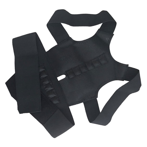 Vogacara Corrector de postura Soporte de espalda Fuerte resistencia a la tracción Ajustador ajustable con enderezador de cinturón adhesivo Moldeadores de cintura Negro/XL Vogacara CE014177-09