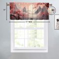 thumbnail image 4 of Japanese Window Curtain Valances Spring Red Cherry Blossom Sailboat Sun Seascape Privacy Decorative Rod Pocket Short Window Valance Curtains 54 by 18 in, 1 Panel, 4 of 6