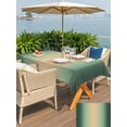 thumbnail image 5 of Outdoor Tablecloths with Umbrella Hole & Zipper, Green Ombre 54x80 Inch Tablecloth Rectangle, Modern Yellow Gradient Farmhouse Art Waterproof Table Cloth, Patio/Pool/Picnic Table Covers, 5 of 8