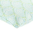 thumbnail image 2 of Tempo Home Lillian Palm Beach Retro Collection - 14x20" Outdoor Lumbar Toss Pillow with Self Welt Cord 14x20 - Watercolor Shells Turquoise, 2 of 5