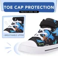 thumbnail image 4 of FUNCOO PLUS Kids High Top Sneakers Toddler Boys Canvas Shoes, Dinosaur, Size 9, 4 of 6
