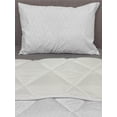 thumbnail image 3 of Oriental Comforter & Sham Bedding Set, Soft Grey Tones Repetitive Eastern Ornaments Floral Inspired Pattern, 3 pcs Duvet Set Microfiber Filling Quilt, 5 Sizes, Pale Grey and White, by Ambesonne, 3 of 4