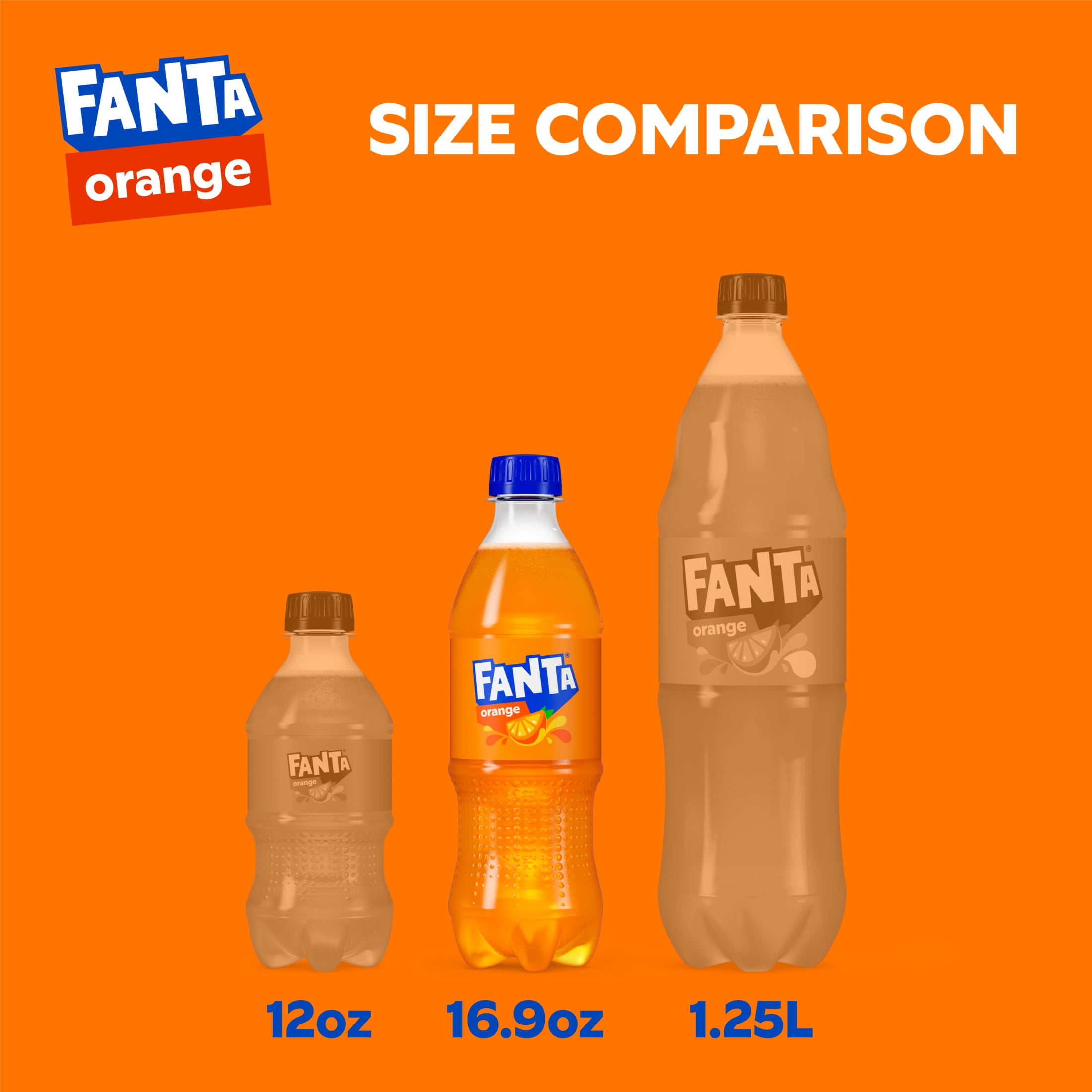 (2 pack) Fanta Orange Soda Pop Bottles, 16.9 fl oz, 6 Pack