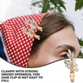 thumbnail image 3 of Golden Pearl Hair Clip Clamps for Women 4Pcs Wedding Hairpins, 3 of 5