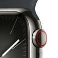 thumbnail image 3 of Apple Watch Series 9 With Blood Oxygen. GPS + Cellular 41mm Graphite Stainless Steel Case with Midnight Sport Band - S/M., 3 of 10