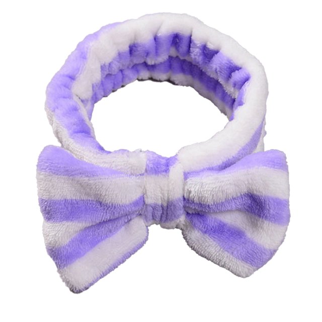 Qarigey Diademas Nudo de lazo Banda elástica para la cabeza Banda para el sudor ajustable Accesorios para el cabello Diadema para de cara Raya Type3 NO3 Qarigey AP011184-04B
