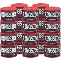 Ringside Cotton Standard Boxing Handwraps - 170" - 10 Pack Red