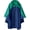 A-green-navy, variant on RoveNova Adult Rain Poncho Waterproof Hooded Zipper Raincoat with Pockets | OEKO-TEX Certified 100% Polyester, Lightweight Packable Storage Pouch, Heat-Sealed Seams, Quick-Dry for Outdoor Hiking