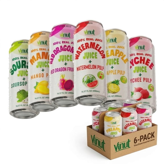Discovery Box with Pulp: Mango, Red Dragon Fruit, Lychee, Soursop, Pineapple, Watermelon