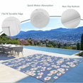 thumbnail image 3 of Watercolor Floral Outdoor Rug for Patio/Deck/Porch, Non-Slip Large Area Rug 4 x 6 Ft, Spring Flower Leaves Botanical Blue Indoor Outdoor Rugs Washable Area Rugs, Reversible Camping Rug Carpet Runner, 3 of 8