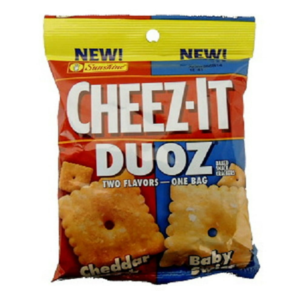 CHEEZIT DUOZ CHEDDAR JACK BABY SWISS 4.3 oz Each ( 6 in a