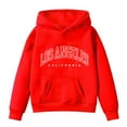 thumbnail image 3 of WOYY Big Girls Hoodie Los Angeles Printed Hooded Sweatshirt Pullover Top, Sizes 4-13, 3 of 3