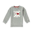 thumbnail image 1 of Camiseta adornada con parche de corazón Gymboree para niños, gris, 6-12 meses, 1 of 1