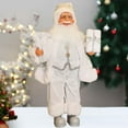 thumbnail image 2 of Elodie Santa Claus Figurine Christmas Doll Cute Santa Claus Figure for Bedroom Home White, 2 of 10
