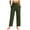 Army Green, variant on Womens Pants Casual Solid Color Yoga Capris High Waist Tight Loose Fit Athletic Workout 3/4 Length Pants With Stretch