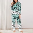 thumbnail image 2 of Balery Not All Who Wander Are Lost1 Conjunto de Pijama con Estampado para Mujer, Conjunto de Dos Piezas con Manga Larga, Ropa de Dormir Suave con Bolsillos, Pijamas Cómodos-XX-Large, 2 of 7
