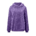 thumbnail image 6 of Womens Hooded Sweatshirt Purple Hoodie Long Sleeve Tops Casual Women's Hoodies Pullover Cute Hoodies for Women XXXL, 6 of 6