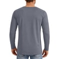 thumbnail image 3 of Hearthz Ice Silk Sun Shirt UPF 50+ Men's Fishing Shirt Outdoor Hiking Swimming Quick Dry Crew Neck Long Sleeve Lightweight Hiking Running Shirt Dark Gray M, 3 of 3