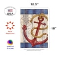 thumbnail image 5 of Toland Home Garden Rustic Anchor and Compass 12.5 x 18 Inch Decorative Nautical Fence Design Garden Flag, 5 of 5
