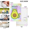 thumbnail image 2 of Coolnut Cat Avocado Patterned Hand Towels 2 PCS, Cotton Bath Towel for Drying Face Hands Body Decorative Water Absorbent Lightweight Towels for Bathroom Ktichen Travel Gym, 16"x28", 2 of 6