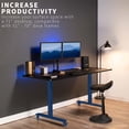 thumbnail image 3 of VIVO Black 71 x 30 inch Universal Table Top for Sit to Stand Desk Frames, 3 of 8