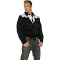 thumbnail image 2 of Men's Wild West Cowboy Black And White Costume Shirt X-Large 48, 2 of 2