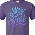 thumbnail image 4 of Inktastic Winter Let It Snow Lettering in Blue with Snowflakes T-Shirt, 4 of 5