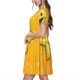 thumbnail image 2 of Easygdp Happy Cartoon Star para Vestido Transpirable de Mujer, Vestido Suelto de Manga Corta con Pliegues y Bolsillos para el Verano, 2 of 6