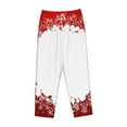 thumbnail image 4 of Xecao Winter Christmas Snowflake Women's Straight Lounge Pajama Pants: The Epitome of Relaxed Sleepwear, 4 of 9