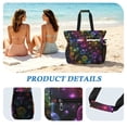 thumbnail image 3 of Rainbow Colored Bubbles Beach Bag Travel Tote Bag Reusable Shopping Bag Gym Bag with Wet Pocket Waterproof, 3 of 7