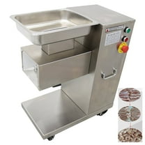 500KG/H Meat Slicer Cutter Machine Stainless Steel Commercial 8MM Blade 110V 850W